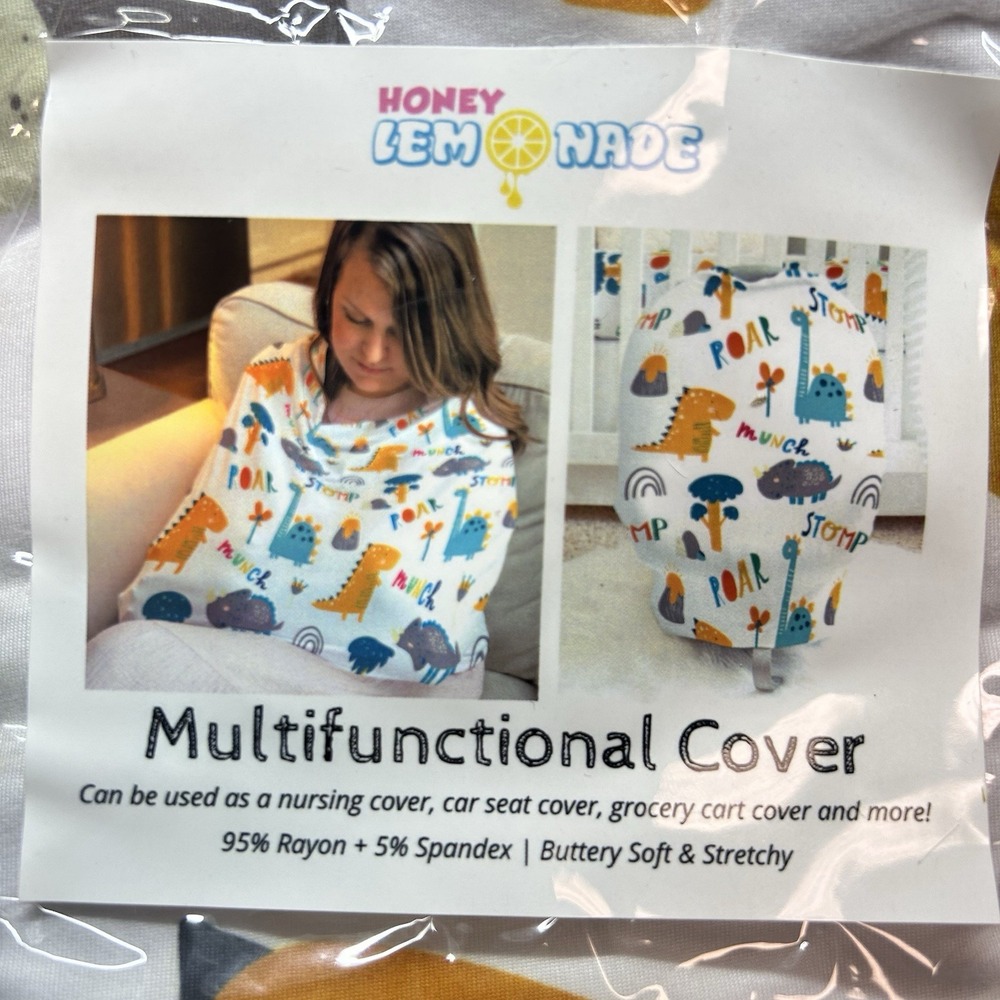 Brand New Car Seat/Nursing/Grocery Cart Cover 🦖 Dinosaur Pattern 🦕
